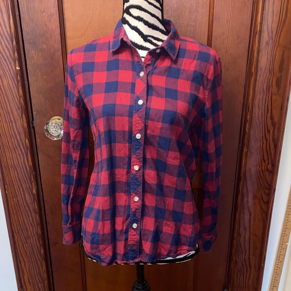 Vineyard Vines Red and Blue Plaid Shirt